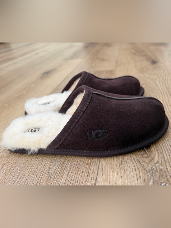 UGG Other - UGG Scuff Brown Suede Shearling Mule Slippers